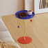 Contemporary Creative Color Blocking Iron Tray Top Distortion End Table For Living Room