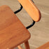 Contemporary Nordic Square Wood Iron Bar Stool Backrest Footrest For Dining Room