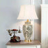 Traditional Vintage Vase Shaped Fabric Ceramic 1-Light Table Lamp For Bedroom