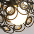 Contemporary Nordic Round Dome Lace Iron Crystal 1/3 Light Island Light Chandelier For Dining Room