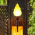 Contemporary Creative Hand Held Torch Aluminum Glass 1-Light Outdoor Wall Sconce Lamp For Garden