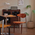 Traditional Vintage Square Velvet Iron Tapered Legs Dining Chair Backrest Armless For Dining Room