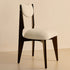 Contemporary Nordic Ash Wood Velvet Metal Sponge Square Crescent Dining Chair Backrest Armless For Dining Room