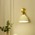 Modern Minimalist Half Round Copper Ceramic 1-Light Wall Sconce Lamp For Bedroom