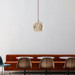 Contemporary Industrial Round Snail Shell Shape Cement 1-Light Pendant Light For Living Room