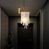 Modern Luxury Rectangle Teardrop Copper Glass 1-Light Pendant Light For Living Room