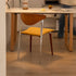Contemporary Retro Beech Wood Iron Velvet Sponge Square Curved Dining Chair Backrest For Dining Room