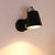 Contemporary Scandinavian Macaron Iron Shade Wood 1-Light Wall Sconce Lamp For Bedroom