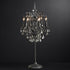 Traditional Vintage Candelabra Crystal Decor Iron Base 1-Light Table Lamp For Bedroom