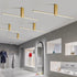 Modern Minimalist Aluminum Acrylic Strip Rectangle LED Semi-Flush Mount Ceiling Light For Hallway