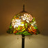 Traditional Tiffany Stained Glass Daisy Dragonfly Shade 2-Light Standing Floor Lamp For Bedroom