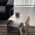 Modern Minimalist Rectangular Stainless Steel End Table 1-Tier For Living Room