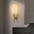 Modern Luxury Brass Glass Cylinder 1-Light Wall Sconce Lamp For Bedroom