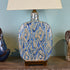 Traditional Chinese Square Copper Ceramic Fabric 1-Light Table Lamp For Bedroom