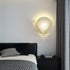 Modern Minimalist Round Copper Marble LED Wall Sconce Lamp For Bedroom