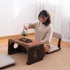 Traditional Japanese Square Paulownia Wood Cotton Linen Chair Tatami Backrest For Entertainment Room