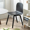 Contemporary Nordic Square Solid Wood Backrest Dining Chair For Dining Room