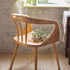 Contemporary Scandinavian Round Back Solid Wood Dining Chair Backrest Armrest For Dining Room