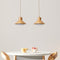 Traditional Japanese Round Mushroom Shape Wood 1-Light Pendant Light For Living Room