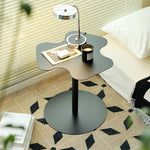 Modern Minimalist Trefoil Flower Round Base Iron End Table For Living Room