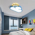 Contemporary Creative Cartoon Cloud Sun Acrylic Shade LED Kids Flush Mount Ceiling Light For Bedroom