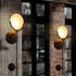 Contemporary Industrial Iron Glass Round Disc 1-Light Wall Sconce Lamp For Dining Room