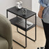 Modern Simplicity Rectangular Frame Iron Side Table 4-Leg For Living Room