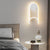 Contemporary Scandinavian Iron Aluminum Acrylic Round Hook Led Wall Sconce Lamp For Bedroom