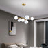 Contemporary Creative Moon PLA Bubble Ball Shade 7-Light Chandelier For Dining Room