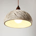 Contemporary Industrial Round Dome Solid Wood Cement 1-Light Pendant Light For Living Room