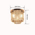 Modern Luxury Iron Crystal String 4-Light Flush Mount Ceiling Light For Living Room