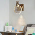 Contemporary Scandinavian Crystal Round LED Wall Sconce Lamp For Bedside