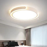 Modern Minimalist Round Aluminum Acrylic LED Flush Mount Ceiling Light For Bedroom