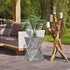 Contemporary Nordic Square Hexagonal Magnesium Oxide End Table For Living Room