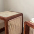 Traditional Vintage Square Rattan Solid Wood Coffee Table For Living Room