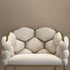 Modern Minimalist U-Shaped Metal Leather Vanity Stool 4-Legs Backrest Armrest For Bedroom