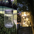 Modern Art Deco Waterproof Solar Glass Stainless Steel Copper Wire Star LED String Lights Outdoor Lighting For Garden