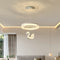 Contemporary Luxury Circle Ring Shade ABS Swan Decor LED Chandelier For Living Room