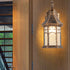 Traditional European Waterproof Aluminum Glass Conical Prism 1-Light Wall Sconce Lamp For Garden