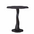 Contemporary Nordic Petal Shape Wood Iron Side Table For Living Room