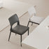 Contemporary Nordic Square Curved Upholstered Hollowed Out Leather Carbon Steel Dining Chair Backrest For Dining Room