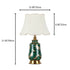 Traditional European Cylinder Ceramic Fabric Iron 1-Light Table Lamp For Bedroom