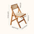 Traditional Vintage Square Rattan Rubberwood Dining Chair Backrest For Dining Room