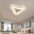 Contemporary Simplicity Aluminum Geometric Triangle Silicone LED Flush Mount Ceiling Light For Living Room