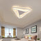 Contemporary Simplicity Aluminum Geometric Triangle Silicone LED Flush Mount Ceiling Light For Living Room