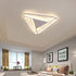 Contemporary Simplicity Aluminum Geometric Triangle Silicone LED Flush Mount Ceiling Light For Living Room