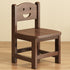 Traditional Vintage Square Smile Wood Curved Frame Dining Chair Backrest Armless For Dining Room