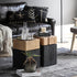 Contemporary Japanese Cuboid Crack Design Solid Wood End Table For Living Room
