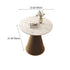 Contemporary Luxury Round Sintered Stone Top Metal Base Coffee Table For Living Room