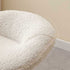 Contemporary Scandinavian Lambswool Round Vanity Stool For Bedroom